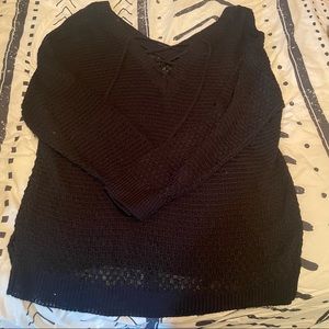 Daytrip lace front sweater